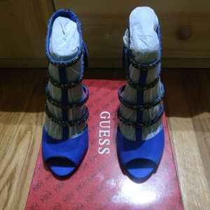 Guess  Medium Blue Fabric Shoes - WGHALSTON